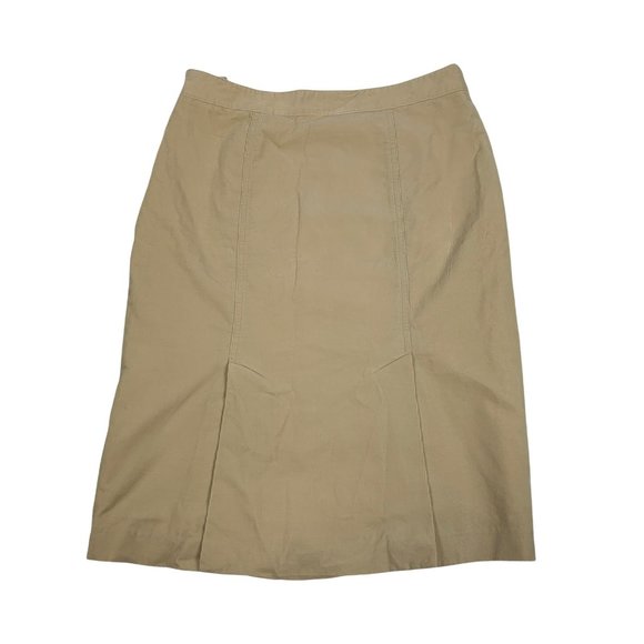 Banana Republic Dresses & Skirts - Banana Republic 6 Corduroy Midi Skirt Lined Beige Ivory Penguin Tail Fall Winter